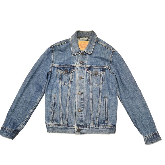 Levi's Other - Levi's Denim Jean Trucker Jacket Type 3 Med Indigo Blue Red Tab Men Size S 72334